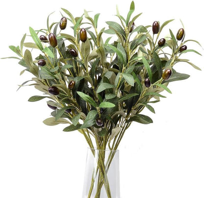 Olive Tree 6FT Tall Faux Silk Plant for Home Office Decor Indoor Fake Potted Tree with Wood Branches and Fruits